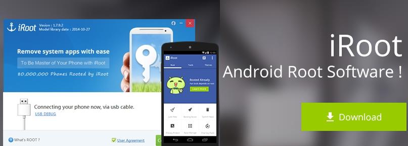 Interfaccia principale di iRoot