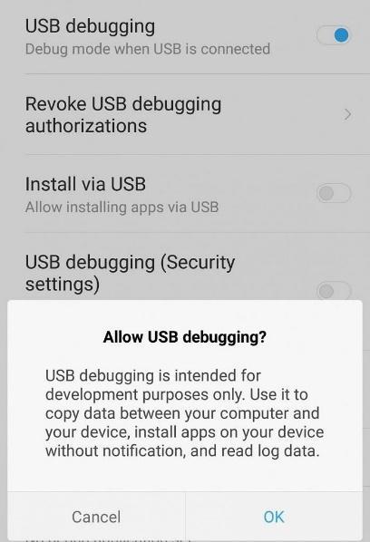 USB التصحيح
