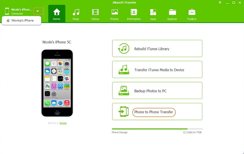 gestionnaire de fichiers iphone - iskysoft itransfer