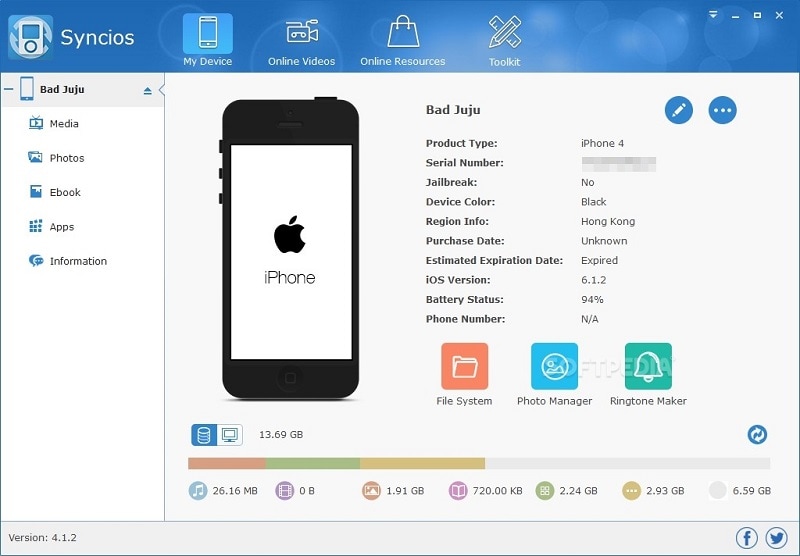 gestionnaire de fichiers iphone - gestionnaire de syncios