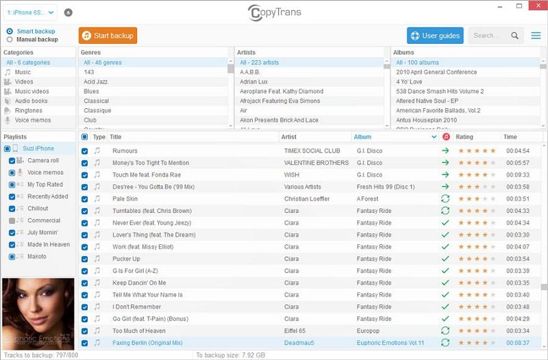 gestionnaire de fichiers iphone - gestionnaire de copytrans