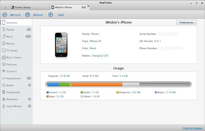 Explorador de archivos de iPhone - iMobie AnyTrans