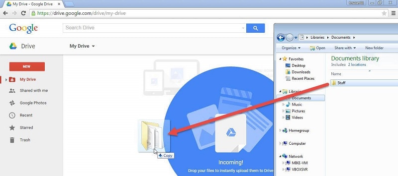 films uploaden naar Google Drive