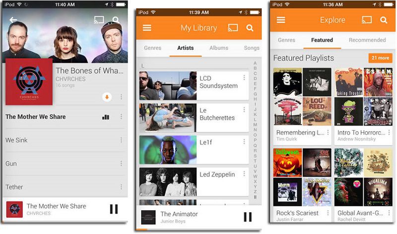 dalok letöltése iphone-ra a google play zenével