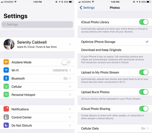 slå icloud-fotodeling til på iphone