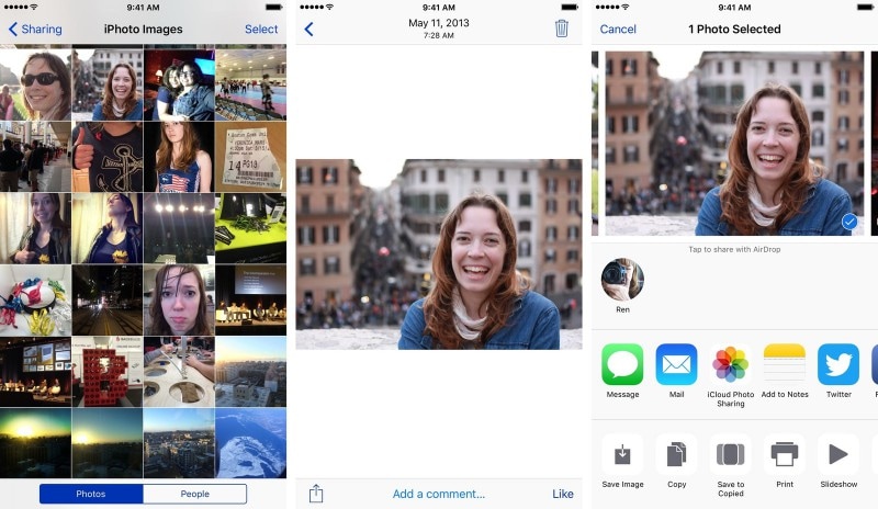 synkronisere billeder til Mac på iPhoto