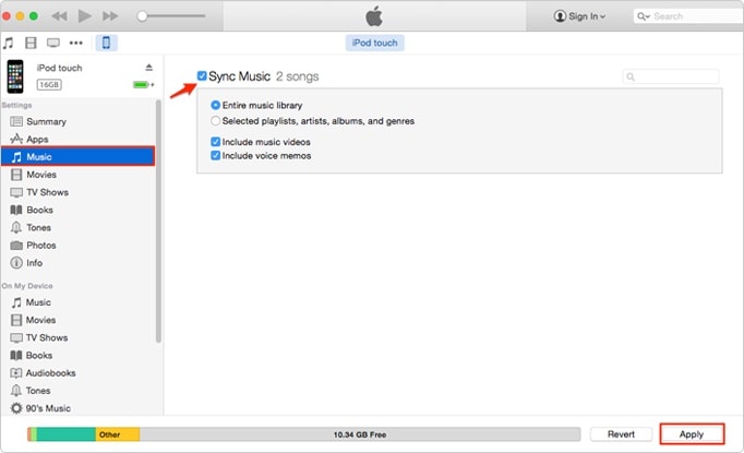 Musik mit itunes auf dem mac synchronisieren