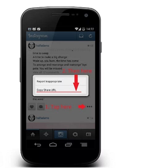 guardar fotos de instagram en android