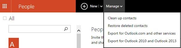Haal verwijderde contacten op uit Outlook
