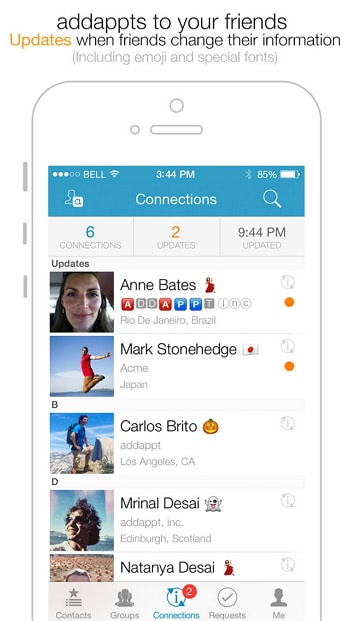 Administrador de contactos de iPhone-Addappt