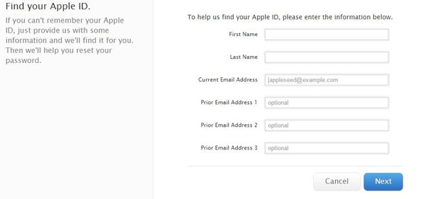 أدخل معرف Apple واسترجع كلمة مرور iCloud المنسية