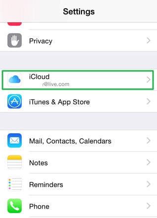 Öffnen Sie die Einstellungen App