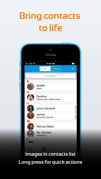 administrador de contactos para iPhone- InTouchApp-Contactos-Gestionar