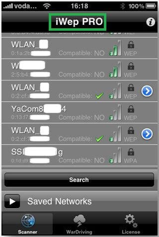 βρείτε τον κωδικό πρόσβασης wifi στο iphone-iWep PRO
