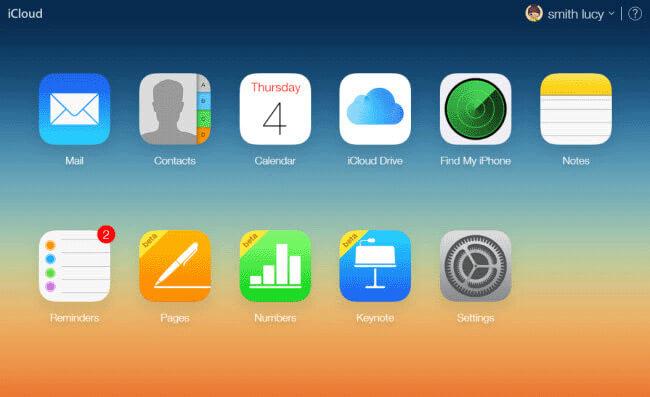 πρόσβαση στο icloud.com