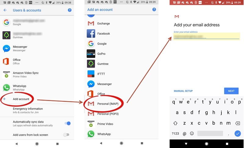 χειροκίνητη ρύθμιση email στο iphone