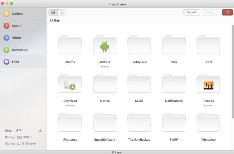 android μεταφορά αρχείων mac-HandShaker