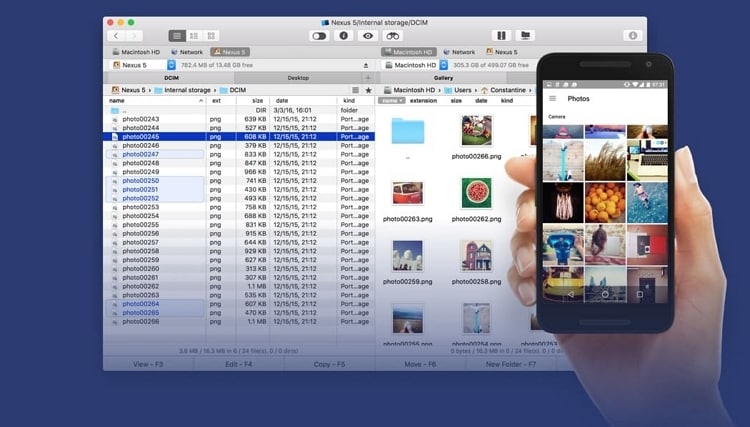 μεταφορά αρχείων android mac-Commander One