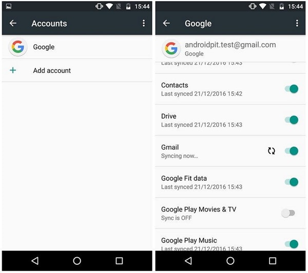 hoe overzetten van Android naar Android - Contacten overzetten