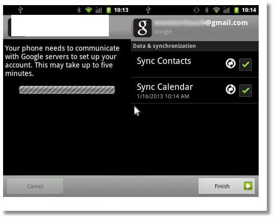 contact synchroniseren