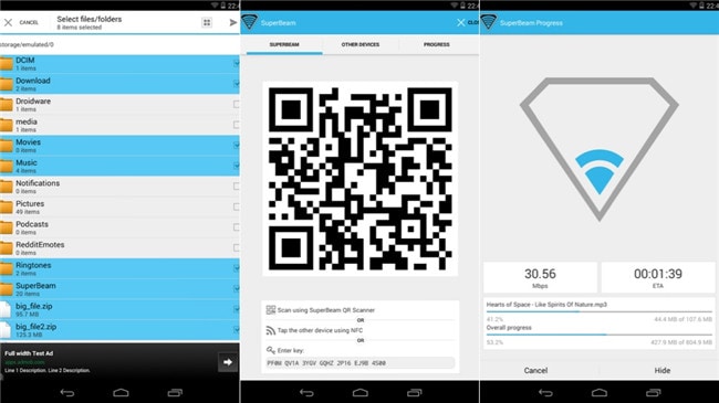 Android-apps voor bestandsoverdracht - SuperBeam