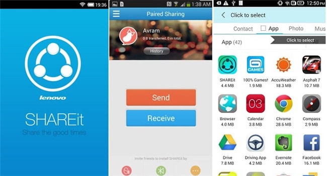 Android-apps voor bestandsoverdracht - SHAREit