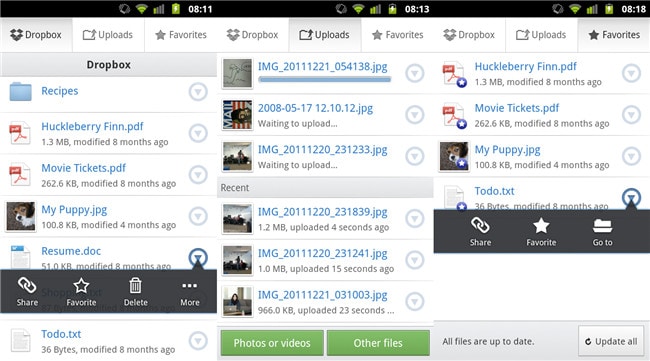 Android-apps voor bestandsoverdracht-Dropbox