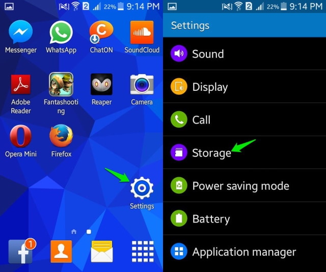 Infelizmente, o Process.com.android.phone parou - Vá para Configurações e selecione Armazenamento