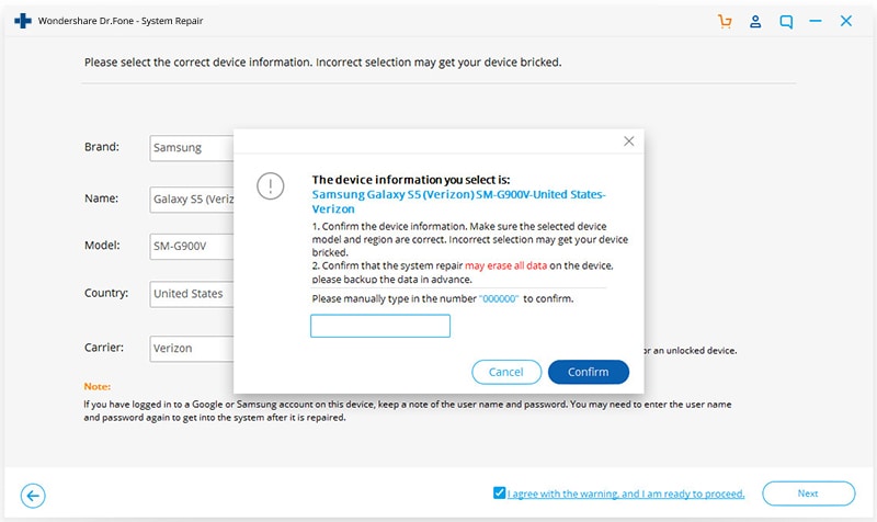 selecione as informações do dispositivo para remover radicalmente o vírus Android