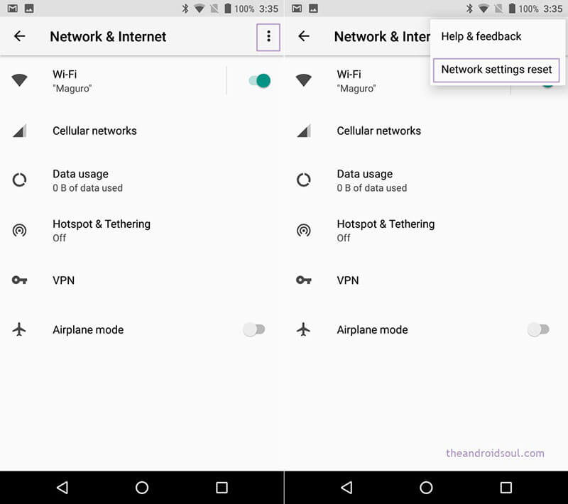 Androidフォンがwifiに接続していません-ネットワークをリセットします