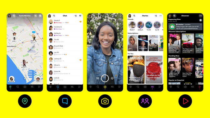 Snapchat-interfaz