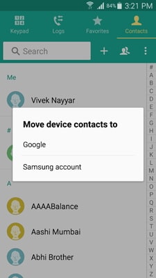 sikkerhedskopiere S9/S20-kontakter til gmail