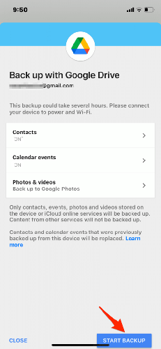 zálohování dat iphone 13 na disk google
