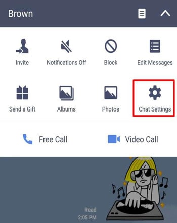 handmatig back-uplijnchat - Chatinstellingen selecteren