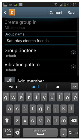 Bästa sätten att skicka gruppmeddelanden med Android eller iPhone, skriv ett gruppnamn