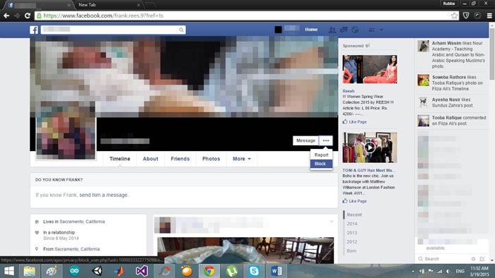 blokere og deaktivere behandlede facebook-beskeder