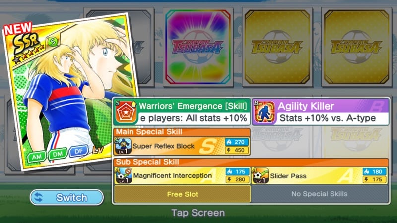 Perfil de jugador de Captain Tsubasa