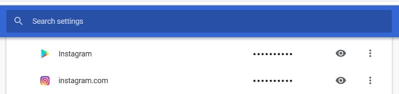 Chrome által mentett jelszavak