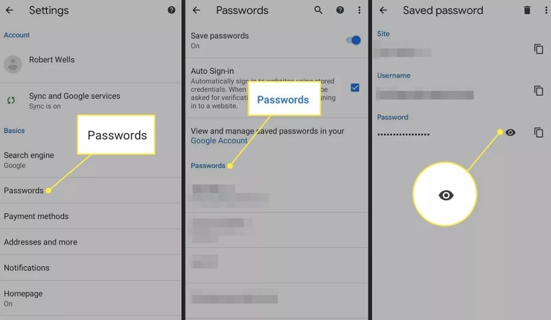 Chrome alkalmazás jelszavai