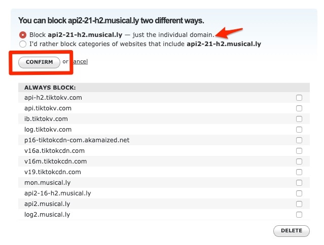 confirme o bloqueio de opendns