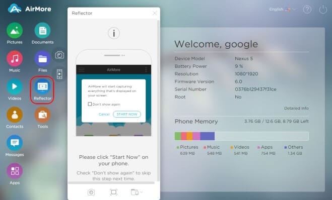 PC10からAndroid携帯を制御する