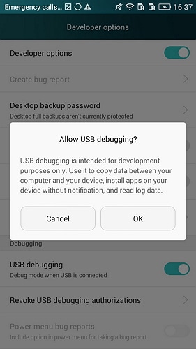 ενεργοποιήστε τον εντοπισμό σφαλμάτων usb στο huawei honor 6/7/8 - βήμα 4