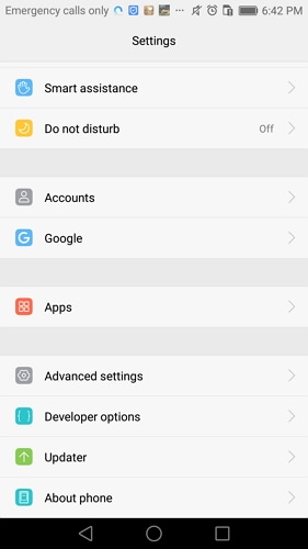 включить отладку по usb на huawei p7 p8 p9 - шаг 1