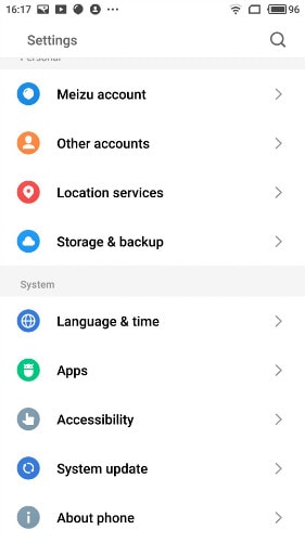 aktiver usb-feilsøking på meizu pro - trinn 1