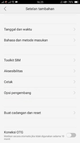 aktivera usb-felsökning på oppo - steg 1
