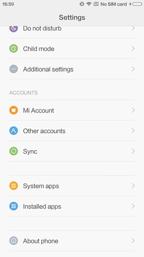 在 xiaomi mi5 mi4 上启用 USB 调试 - 步骤 1