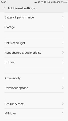 在 xiaomi mi5 mi4 上启用 USB 调试 - 步骤 2