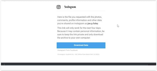 länk för nedladdning av data