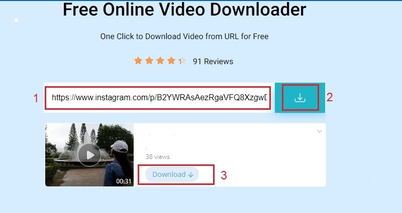 URL plakken in downloader