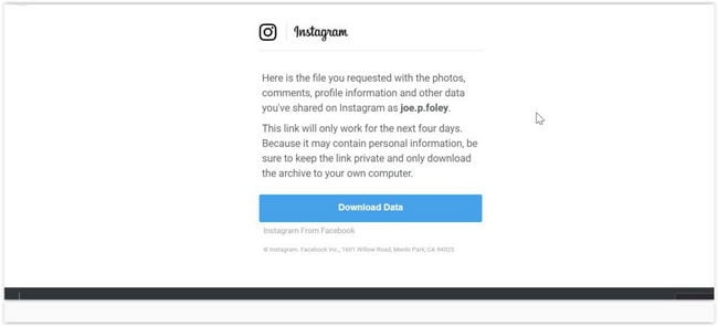 länk för nedladdning av data